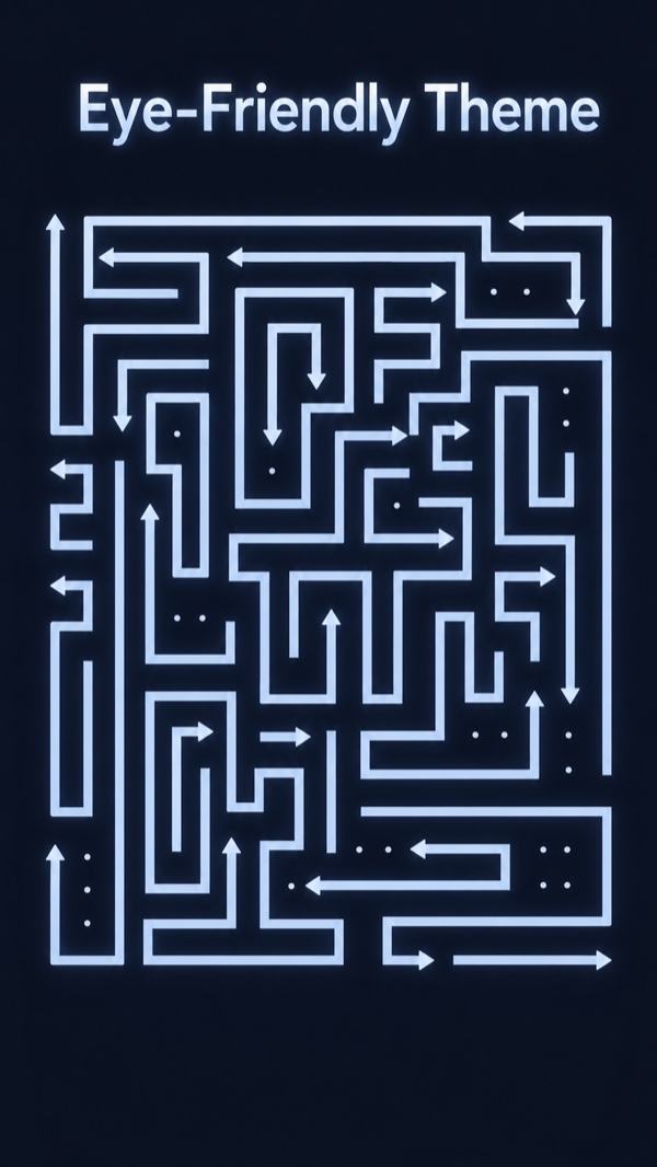 Eye-friendly dark theme puzzle mode